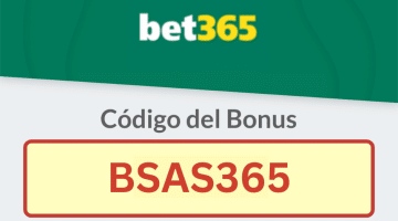 Codigo Bonus Bet365 “BSAS365” válido en Septiembre 2023
